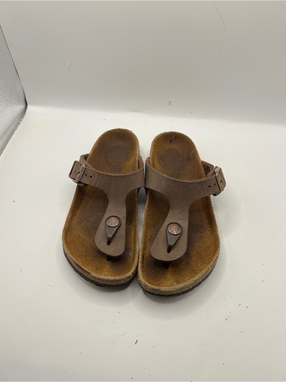 Birkenstock Brown Kids Toe-Post Sandals with Adjustable Strap